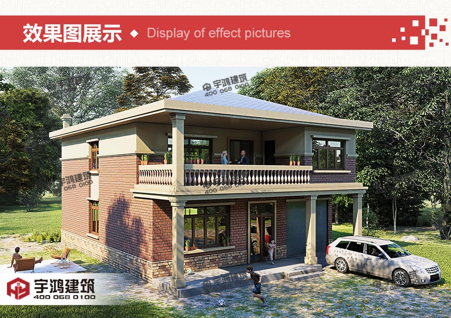 145平二層歐式帶車庫農(nóng)村自建樓房設(shè)計(jì)圖