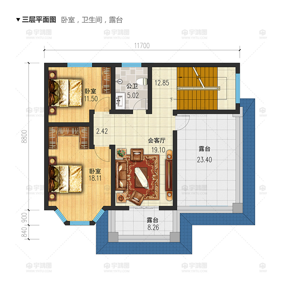 造價25萬以內三層農村別墅設計圖，房子外觀高檔大氣