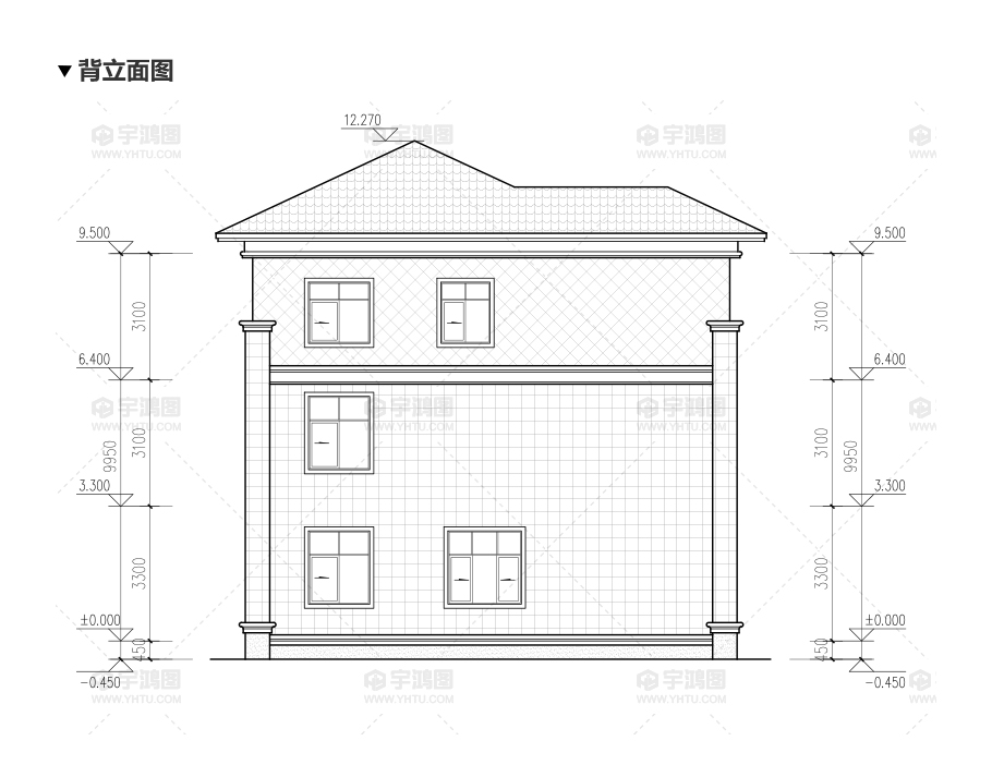 造價25萬以內三層農村別墅設計圖，房子外觀高檔大氣